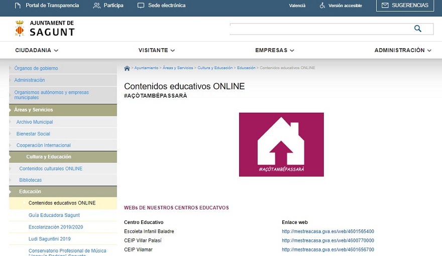 El departamento de Educación actualiza diariamente contenido educativo online durante el estado de alarma