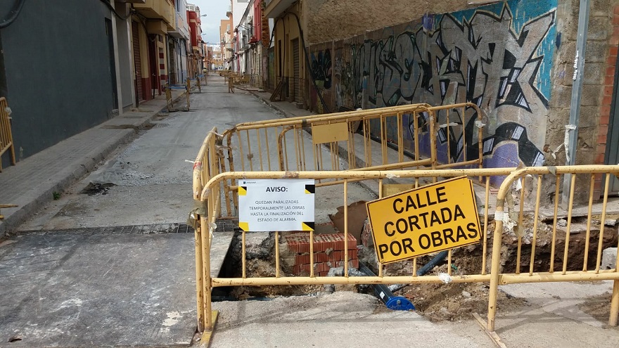 Aigües de Sagunt reanuda las obras paralizadas por la situación provocada por el Coronavirus