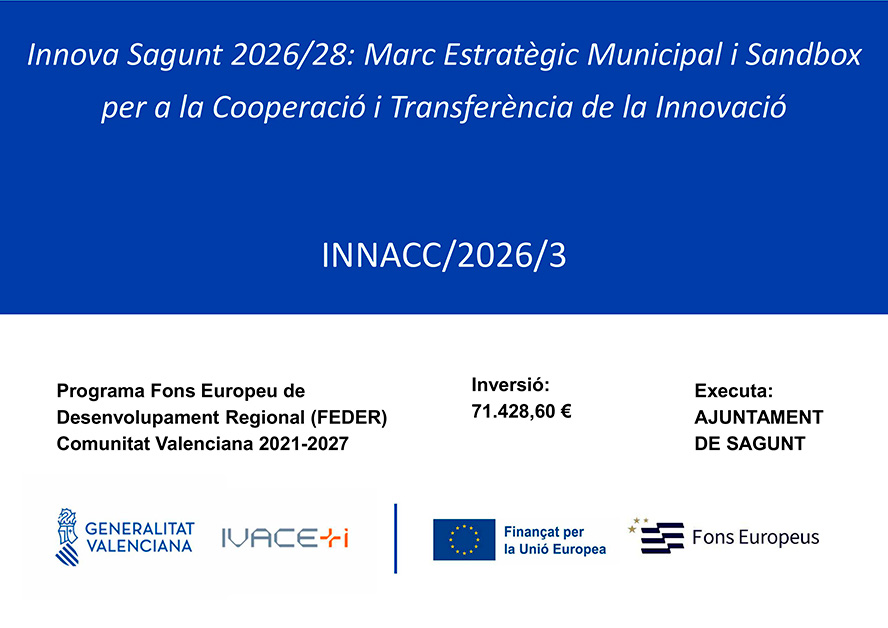 Sagunto recibe una subvención de 50.000 euros para desarrollar su marco territorial de innovación
