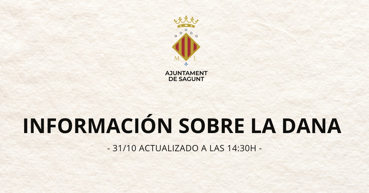 INFORMACIÓN SOBRE LA DANA 
