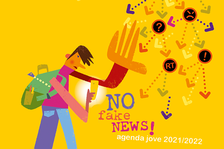Juventud reparte la Agenda Jove 2021-2022 de la Xarxa JOVES.NET dedicada a las fake news 