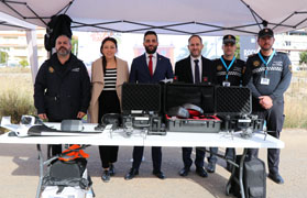 La Policía Local de Sagunto participa en una prueba piloto con drones sobre ciberseguridad organizada por la Autoridad Portuaria de Valencia