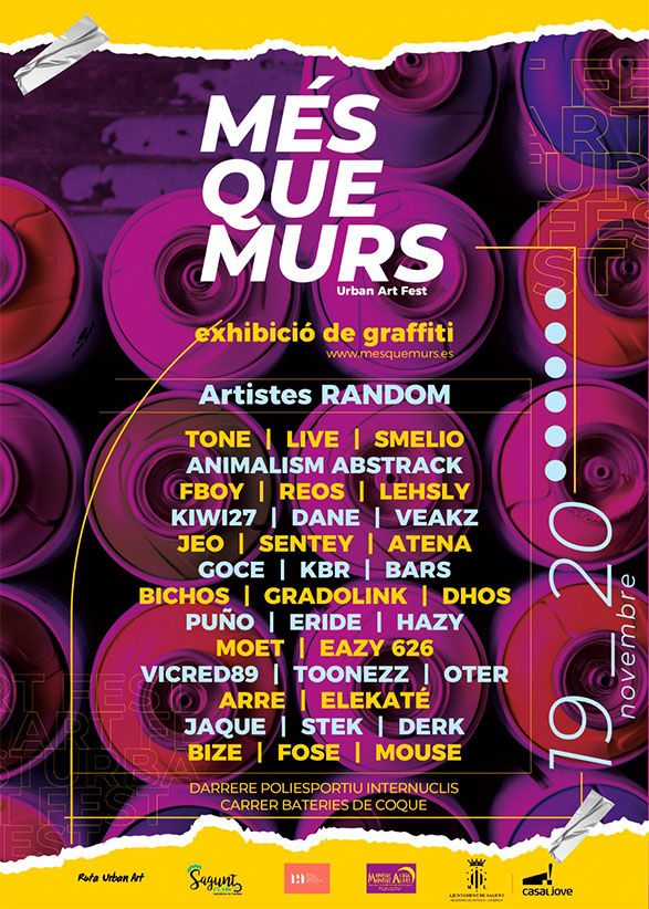 Después de dos años vuelve este fin de semana la exhibición de graffiti del Festival Més Que Murs