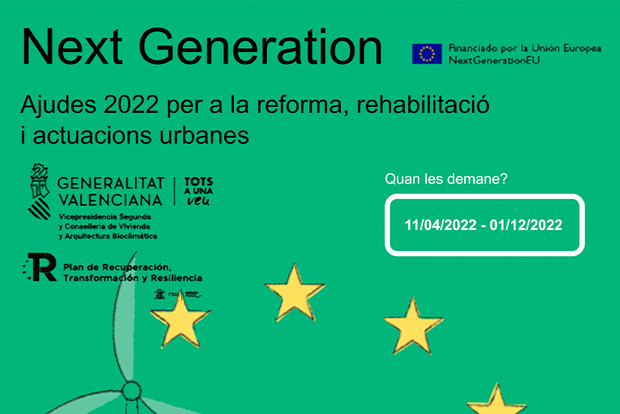 Comienza el plazo de solicitud del programa europeo de ayudas para la rehabilitación de viviendas y mejora de eficiencia energética ‘Next Generation’