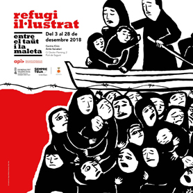 El Centro Cívico acoge la exposición gráfica ‘Refugi il·lustrat: entre el taüt i la maleta’