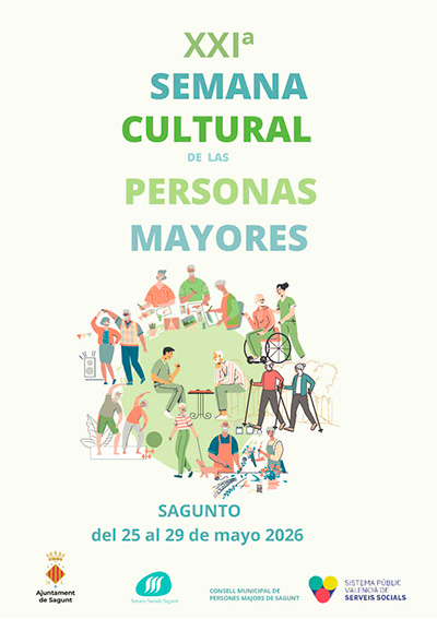 La XXI Setmana Cultural de les Persones Majors de Sagunt oferirà activitats culturals, esportives i intergeneracionals del 25 al 29 de maig