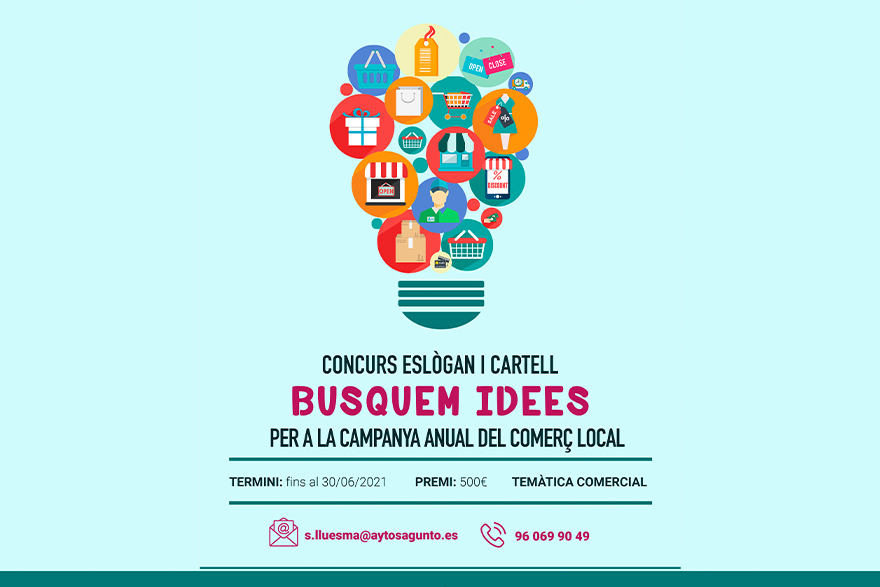 El Ayuntamiento convoca un concurso para diseñar el eslogan y la imagen de la Campaña anual de promoción del comercio local 2021 