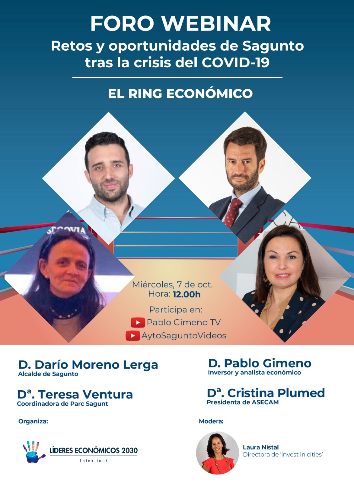 Las oportunidades de inversión en Sagunto se debatirán el miércoles en el ring económico Invest in Cities 