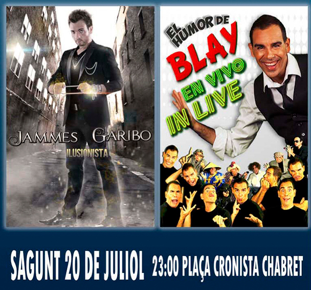 El espectáculo de magia y humor Jammes Garibo y el Humor de Blay tendrá lugar mañana en la plaza Cronista Chabret