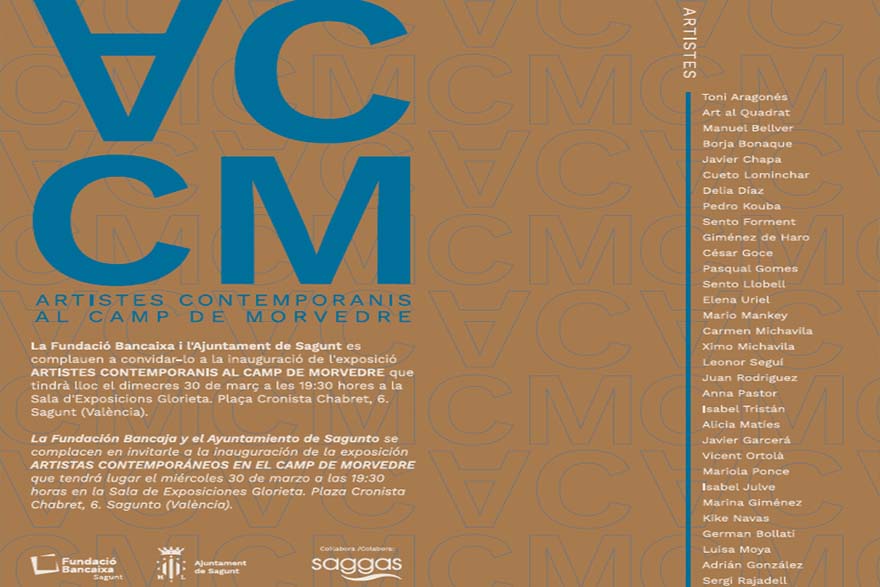 La exposición 'Artistes Contemporanis al Camp de Morvedre' se inaugura el miércoles en la sala de Exposiciones Glorieta