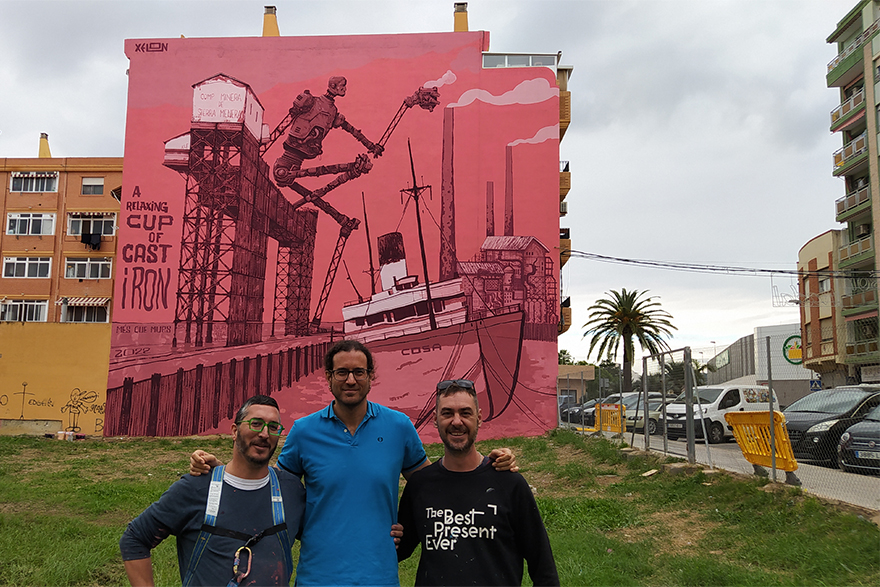 El mural del artista valenciano Xelon ya se puede contemplar en la avenida 9 d’Octubre