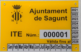 El Ayuntamiento de Sagunto pone en marcha la entrega de las placas identificativas ITE