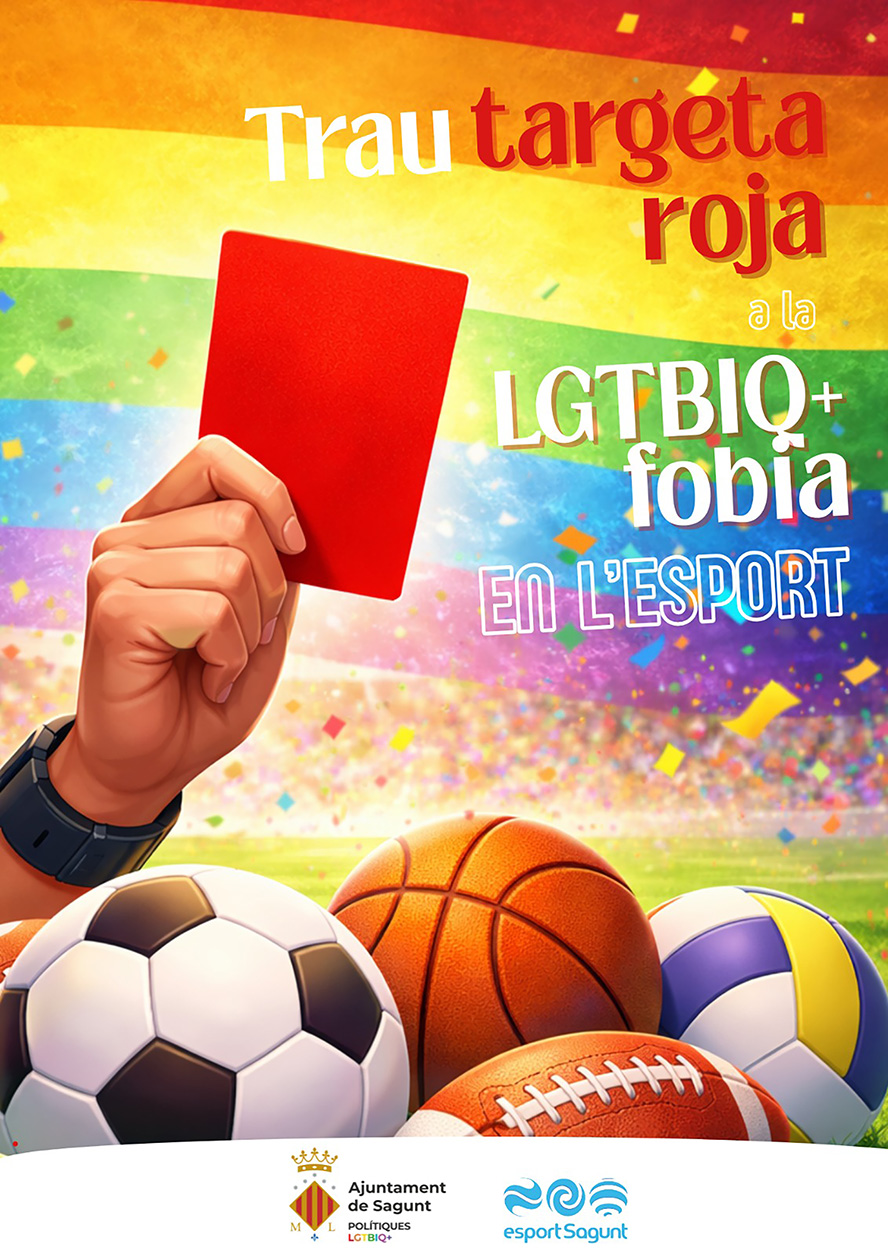 La campaña “Trau Targeta Roja a la LGTBIQ+fobia en l’Esport” lucha contra la discriminación por orientación sexual en el deporte