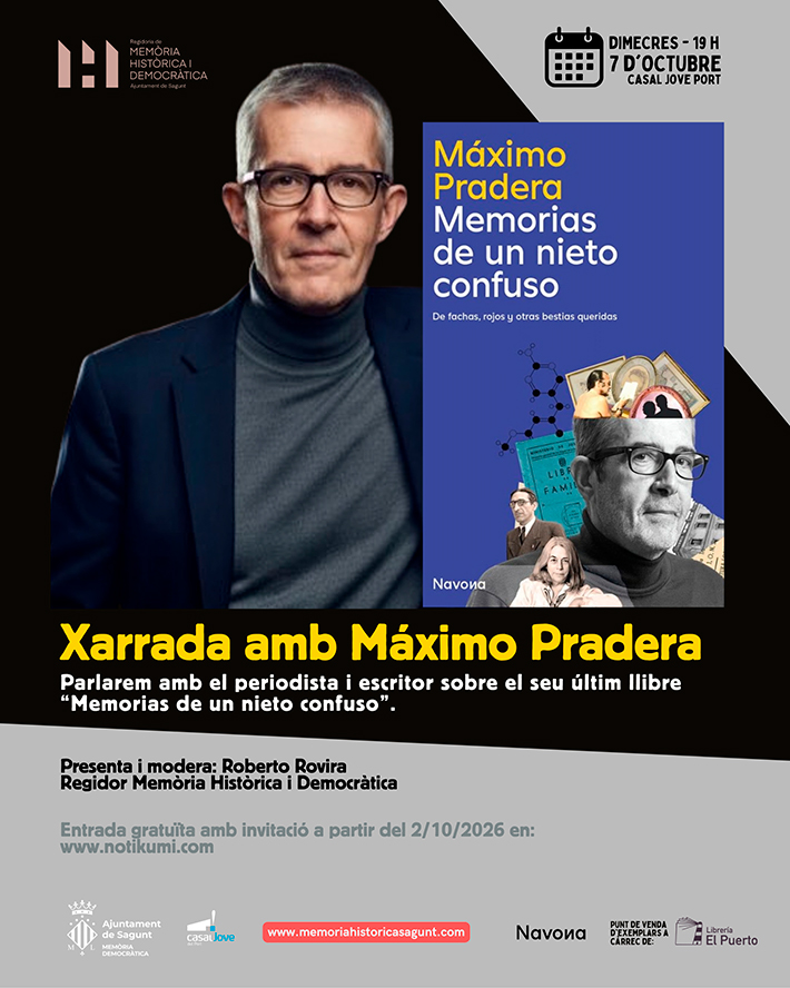 El periodista Máximo Pradera presenta 'Memorias de un nieto confuso' 