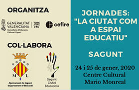 El Ayuntamiento de Sagunto anima a la ciudadanía a participar en las jornadas La ciudad como espacio educativo. Sagunto como Ciudad Educadora este fin de semana