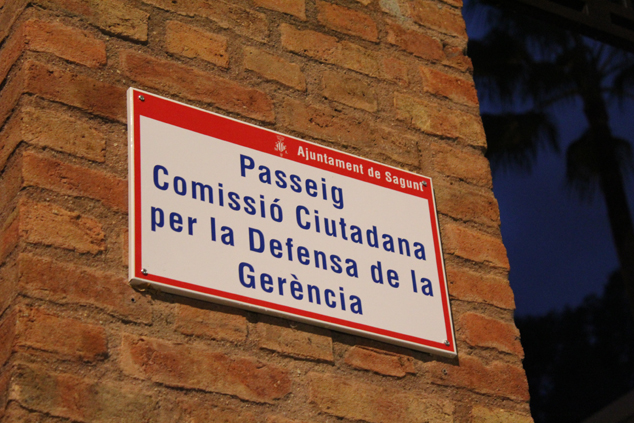 La Gerencia cambia el nombre de su paseo dedicado a su defensa por parte de la Comisión Ciudadana